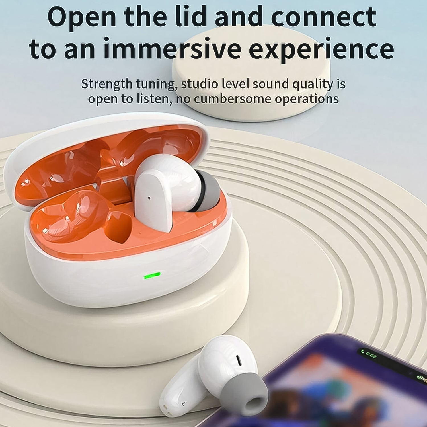 Compact True Wireless Earbuds with Touch Controls Compact True Wireless Earbuds with Touch Controls